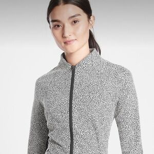 Athleta Salutation Jacquard Cheetah Jacket